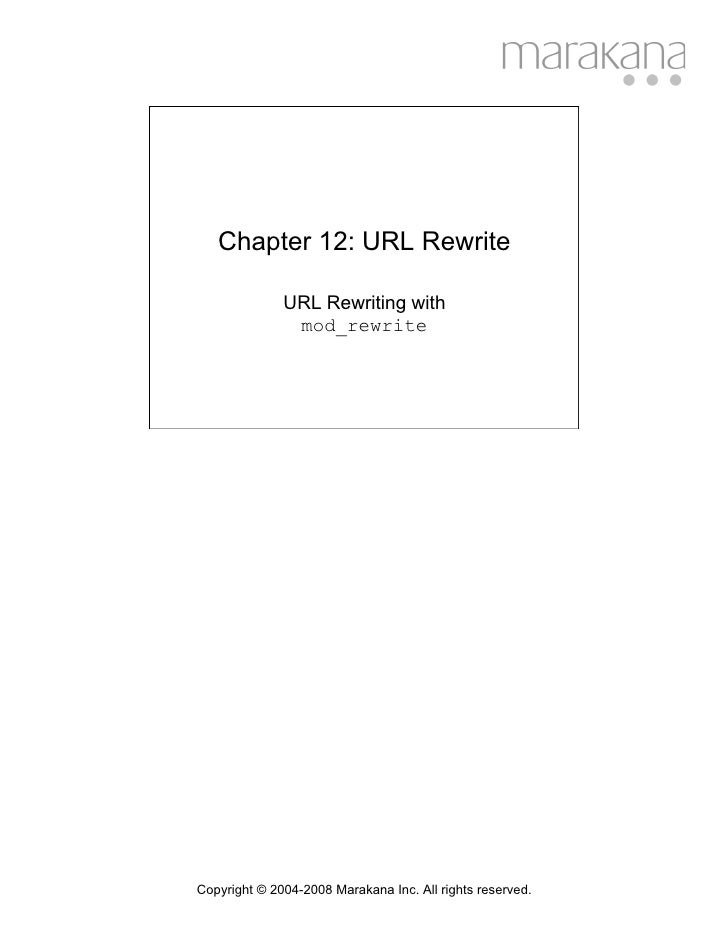 Apache Mod_rewrite Book